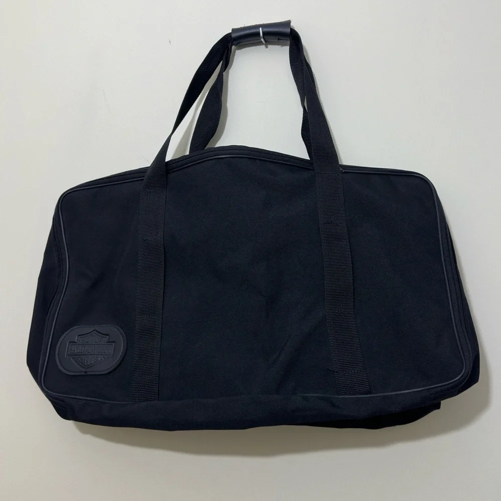HARLEY DAVIDSON ||  Large Nylon Double Zip Duffle Bag with Logo •22”Lx 12”X 9”W